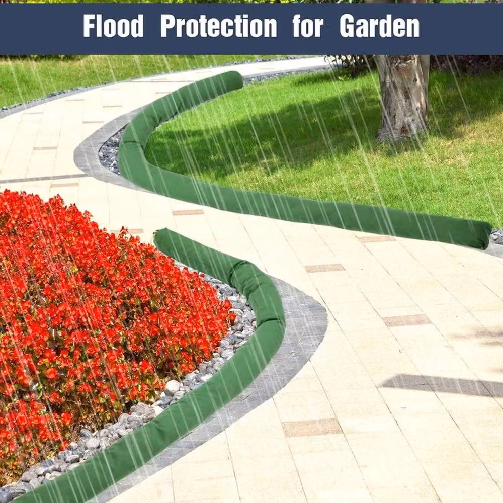 FLAVORA Green Elastic Canvas Flood Sand Bags W/D/H: 100 x 1000 cm – 5