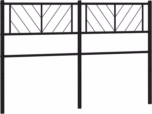 Berkfield Home Classic Metal Headboard in Black, Width: 150 cm