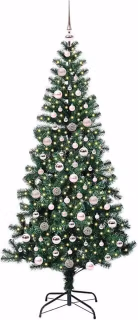 Berkfield Home Elegant Pre-lit Artificial Christmas Tree, Green, Height: 210 cm – 1
