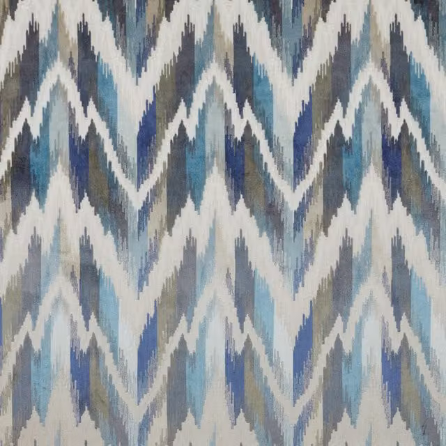 iLiv Omega Flame Retardant Velvet Upholstery Fabric in Sapphire Blue