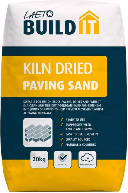 Laeto Build It Kiln Dried Paving Sand, 20 kg, Natural