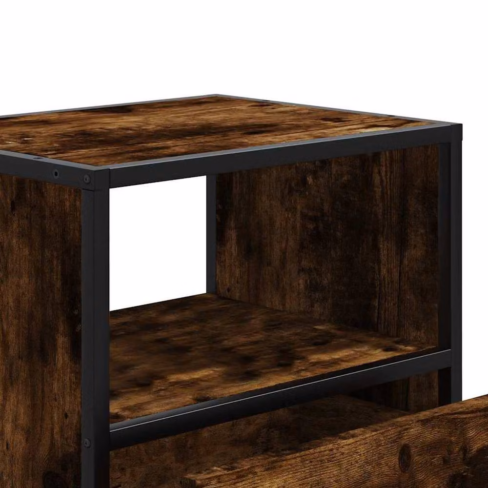 Berkfield Home Wall-mounted Bedside Cabinets, 2 Pack, Smoked Oak Brown, W/D/H: 40 x 31 x 39.5 cm – 7