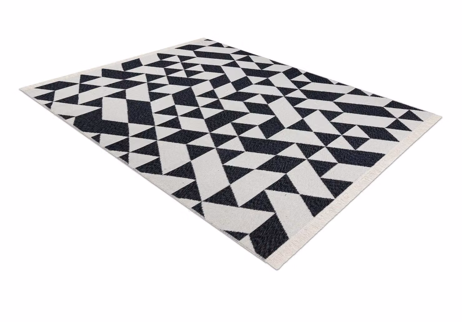 RugsX Twin Geometric Modern Rug in Black, W: 140 cm, L: 190 cm – 5