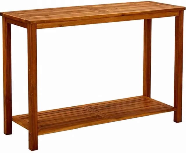 Berkfield Home Rustic Brown Solid Acacia Wood Garden Console Table W/D/H: 110 x 40 x 75 cm