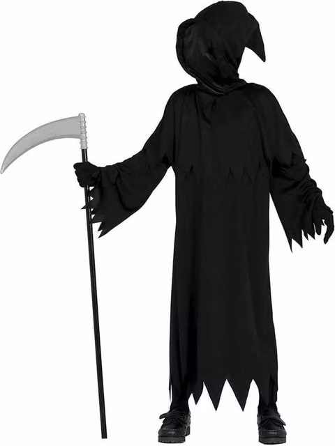 Fiestas Guirca Childrens Grim Reaper Costume Set in Black, One Size