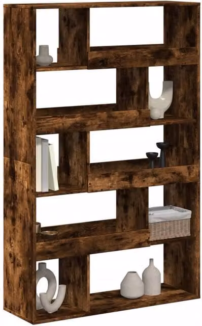 Berkfield Home Smoked Oak Room Divider in Brown, W/D/H: 100 x 33 x 156.5 cm – 1