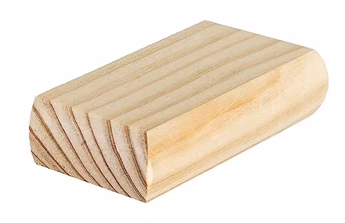 Blueprint Joinery Cambridge Clear Pine Flat Newel Cap, Beige, W/D/H: 9 x 9 x 5.3 cm, for 90mm x 90mm Newel (Half)