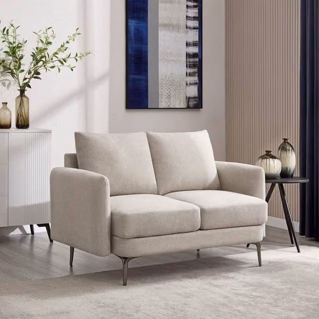 More4Homes Sofia 2 Seater Fabric Sofa in Beige – 1