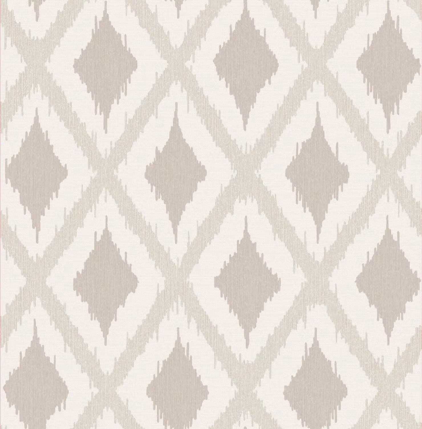 Fresco Ikat Geometric Ethnic Abstract Wallpaper in Yellow and Beige, Width: 52 cm – 2