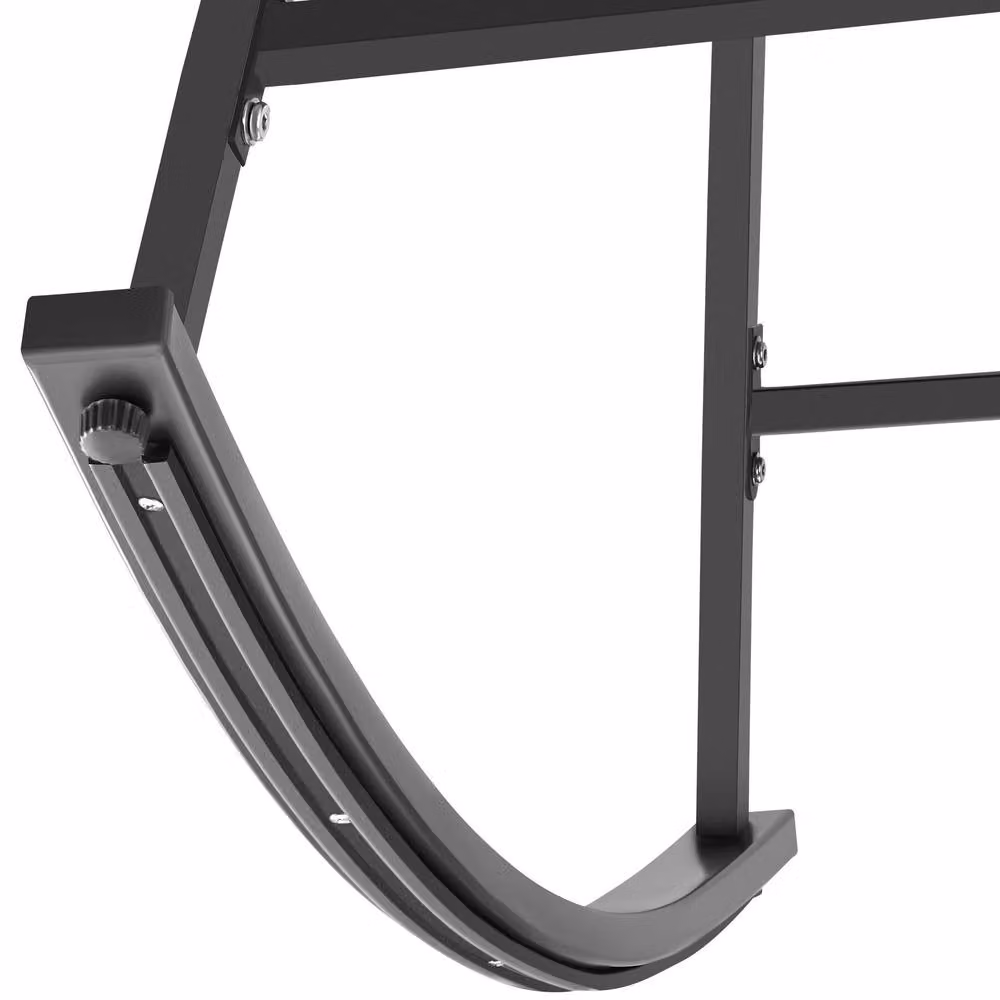 tectake Tami Rocking Chair in Grey with Upholstered Cushions and Powder Coated Steel Frame – 6