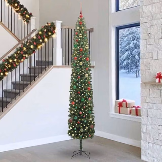 Berkfield Home Artificial Christmas Tree with 300 LEDs and Stand, Green, Height: 300 cm