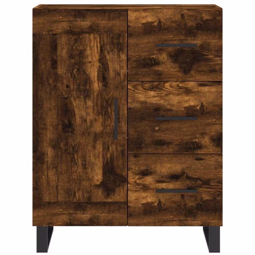 Berkfield Home Modern Smoked Oak Sideboard in Brown, W/D/H: 69.5 x 34 x 90 cm – 4