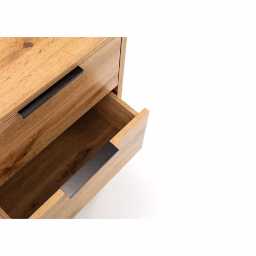 Julian Bowen Bali 2 Drawer Bedside Table in Oak – 4