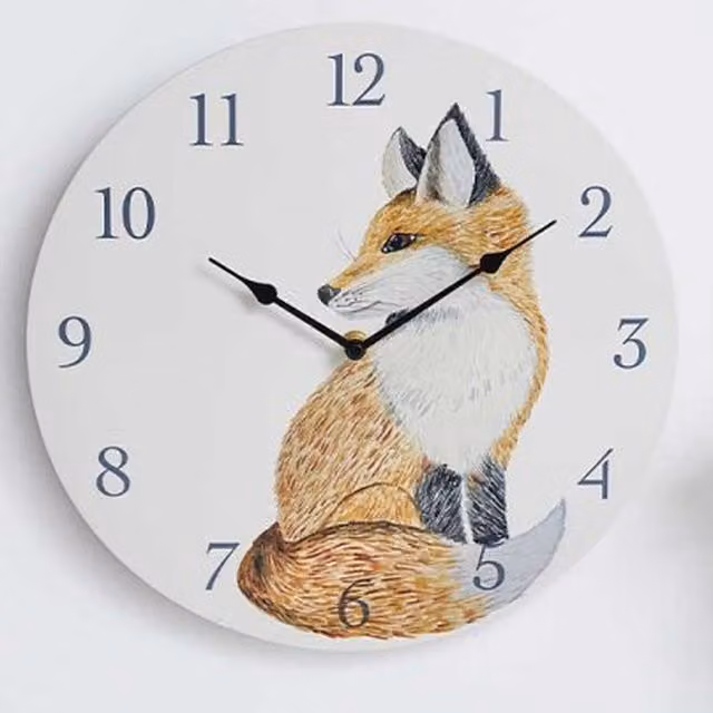 Marco Paul Modern Round Quartz Analog Wall Clock in Beige and Multicolour