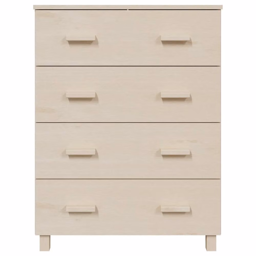 Berkfield Home HAMAR Sideboard in Honey Brown and Light Beige, Solid Pine Wood, W/D/H: 79 x 40 x 103.5 cm – 2