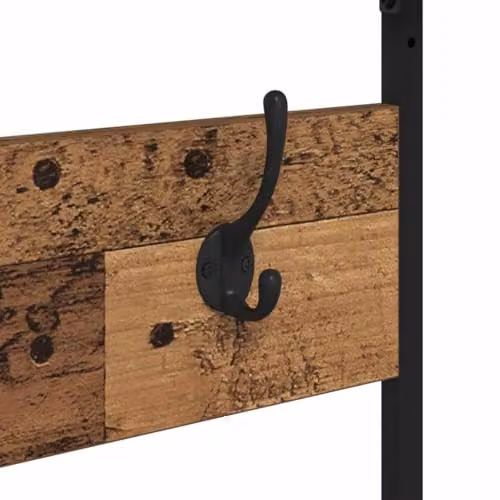 vidaXL Clothes Rail in Old Wood and Black, W/D/H: 100 x 41 x 184 cm – 3