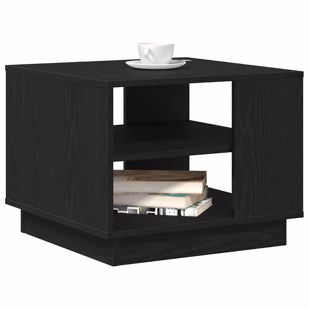 Berkfield Home Black Oak Coffee Table, W/D/H: 55 x 55 x 42 cm – 3