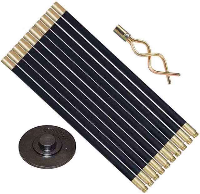 Garden Mile 12 Piece Drain Rod Set in Black and Gold