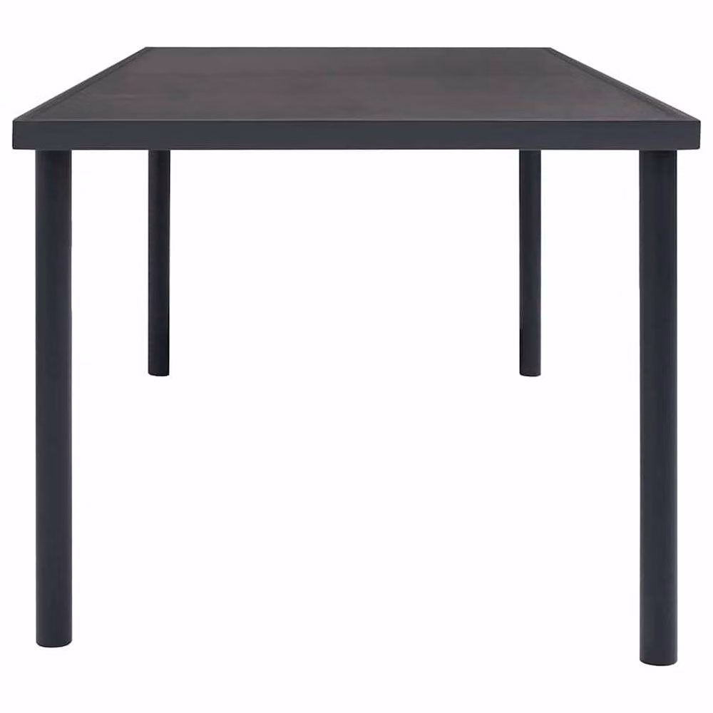 Berkfield Home Anthracite Outdoor Dining Table with Black Glass and Powder Coated Steel, W/D/H: 190 x 90 x 74 cm – 2