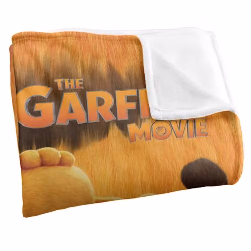 LOGOVISION Garfield Laying Down Super Soft Silky Touch Throw Blanket, White, W/D/H: 152 x 127 cm – 2