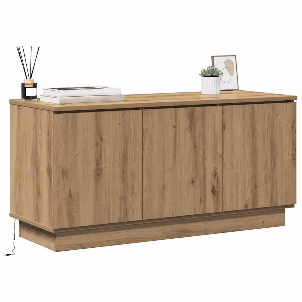 Berkfield Home Artisan Oak TV Cabinet in Brown, W/D/H: 100 x 38 x 49 cm – 3