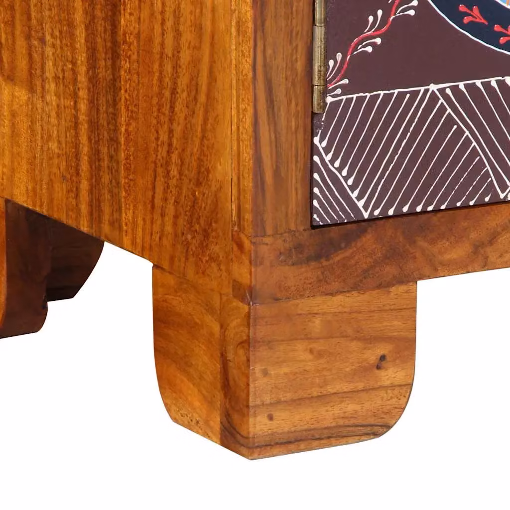 Berkfield Home Multicolour Solid Acacia Wood TV Cabinet W/D/H: 90 x 30 x 45 cm – 5