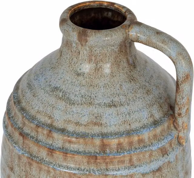 KDMK Capella Krater Bottle Vase, Brown and Multicolour Ceramic Tabletop Decor