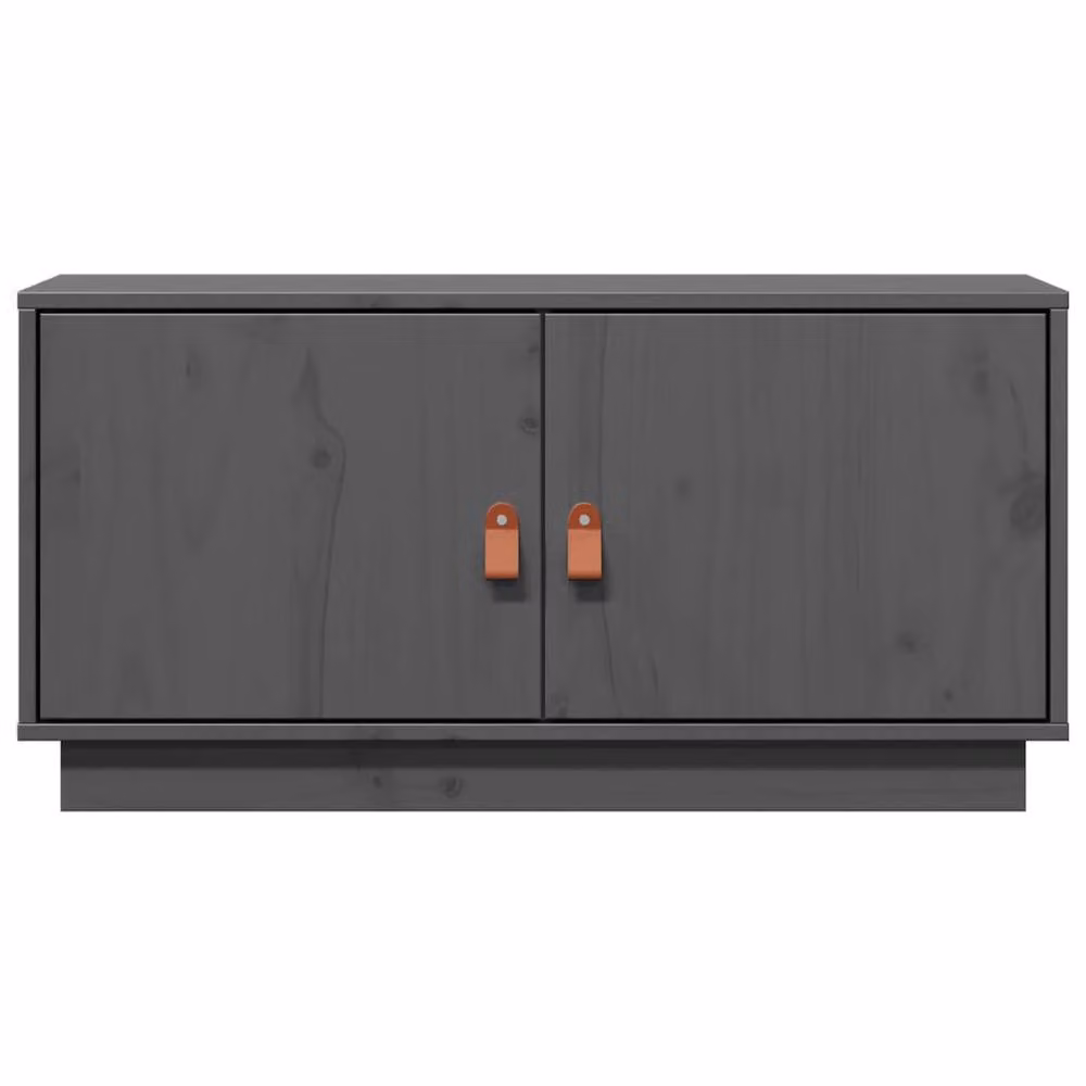 Berkfield Home Grey Rustic Solid Wood Pine TV Cabinet W/D/H: 80 x 34 x 40 cm – 4