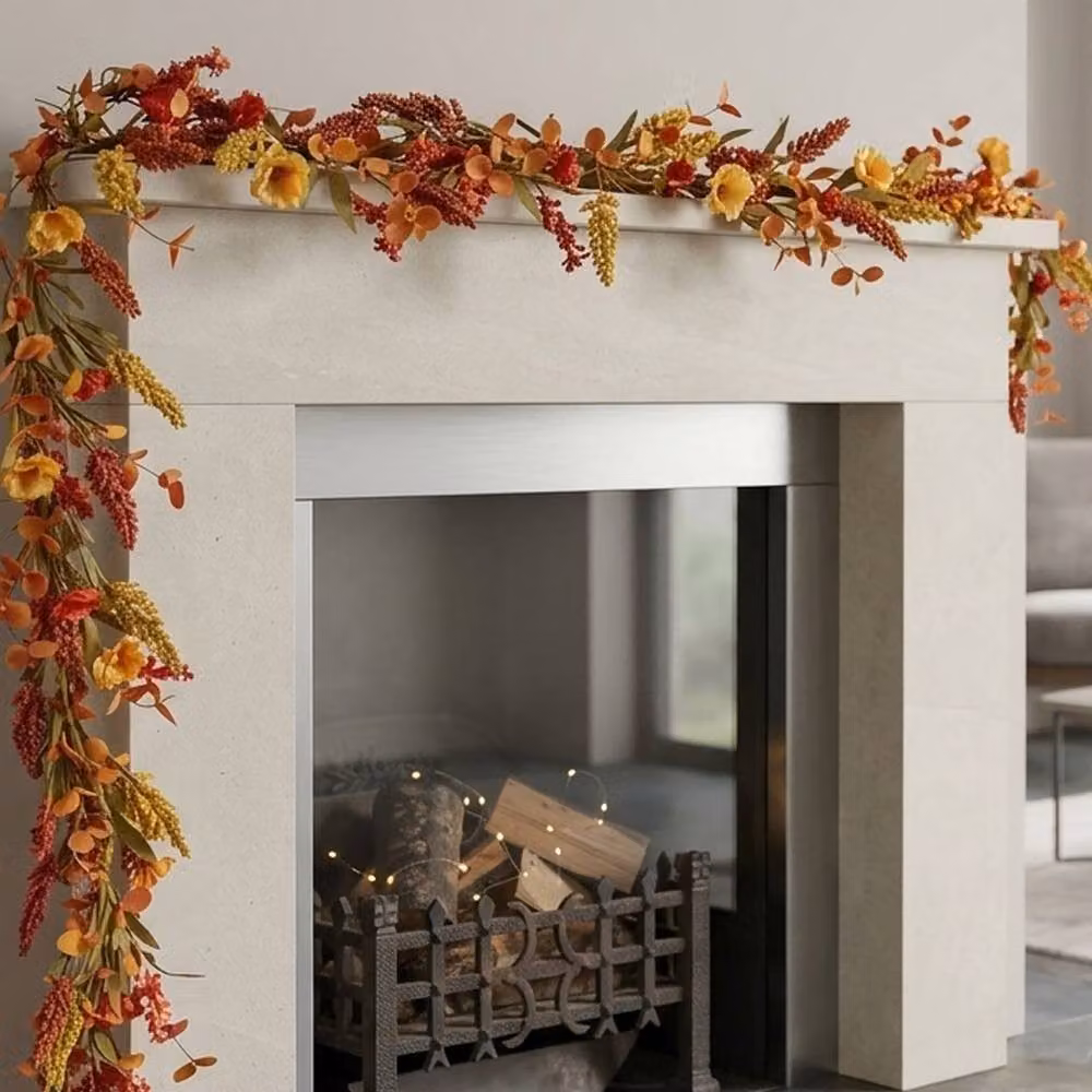 Garden Greatness The Harvest Autumn Swirl Garland in Orange and Multicolour – 2