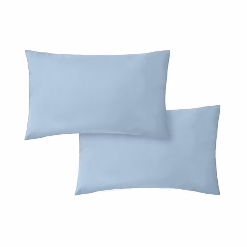 Bianca 200 Thread Count Cotton Percale Standard Pillowcase Pair, Blue, W/D/H: 50 x 75 cm – 2