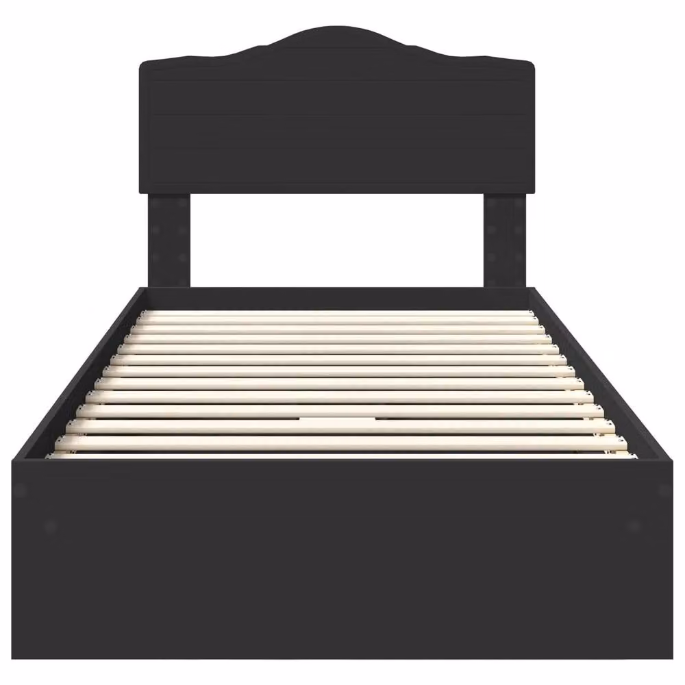 Berkfield Home Modern Black Storage Bed with Headboard and Drawers, Engineered Wood, W: 70 cm x L: 190 cm – 4