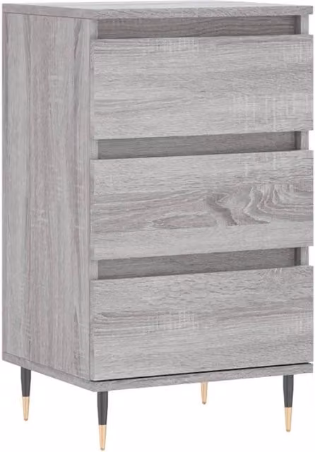 Berkfield Home Grey Sonoma Sideboard in Engineered Wood, W/D/H: 40 x 35 x 70 cm