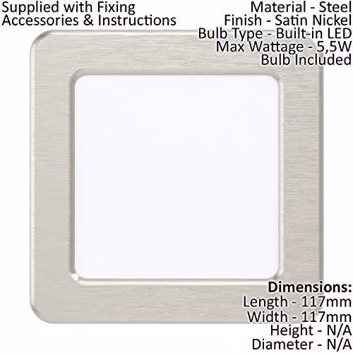 Loops LED Wall and Ceiling Flush Downlight, Silver Metal, 5.5W