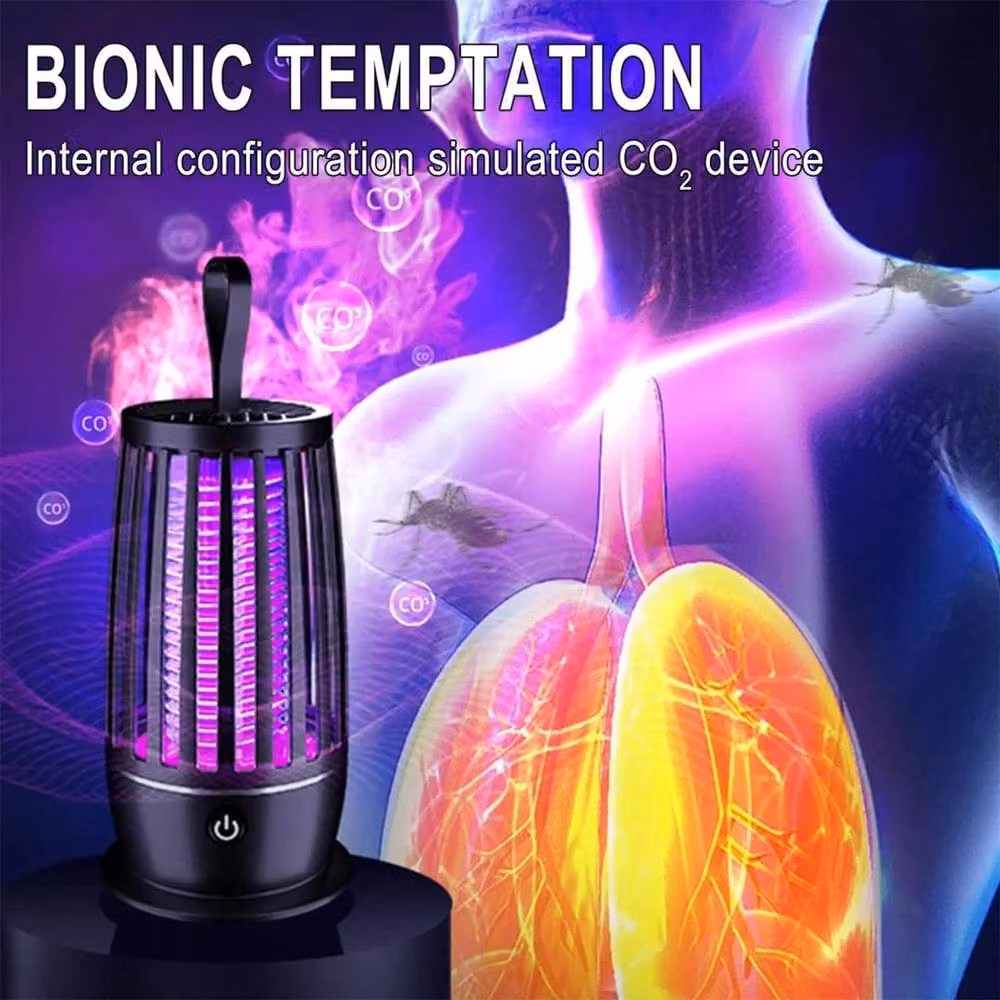 VOGREX Rechargeable Electric Mosquito Killer Lamp and Insect Trap in Black – 5