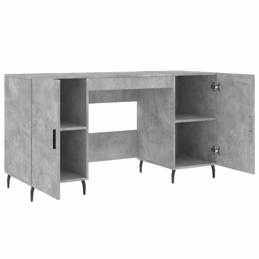 Berkfield Home Elegant Writing Desk in Concrete Grey, W/D/H: 140 x 50 x 75 cm – 3