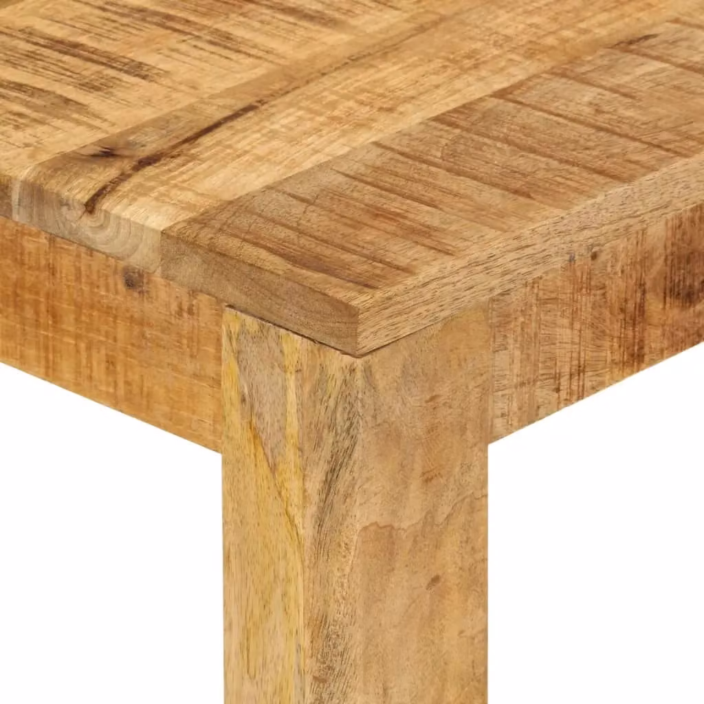 Berkfield Home Rectangular Mango Wood Dining Table in Brown, W/D/H: 110 x 55 x 76 cm – 3
