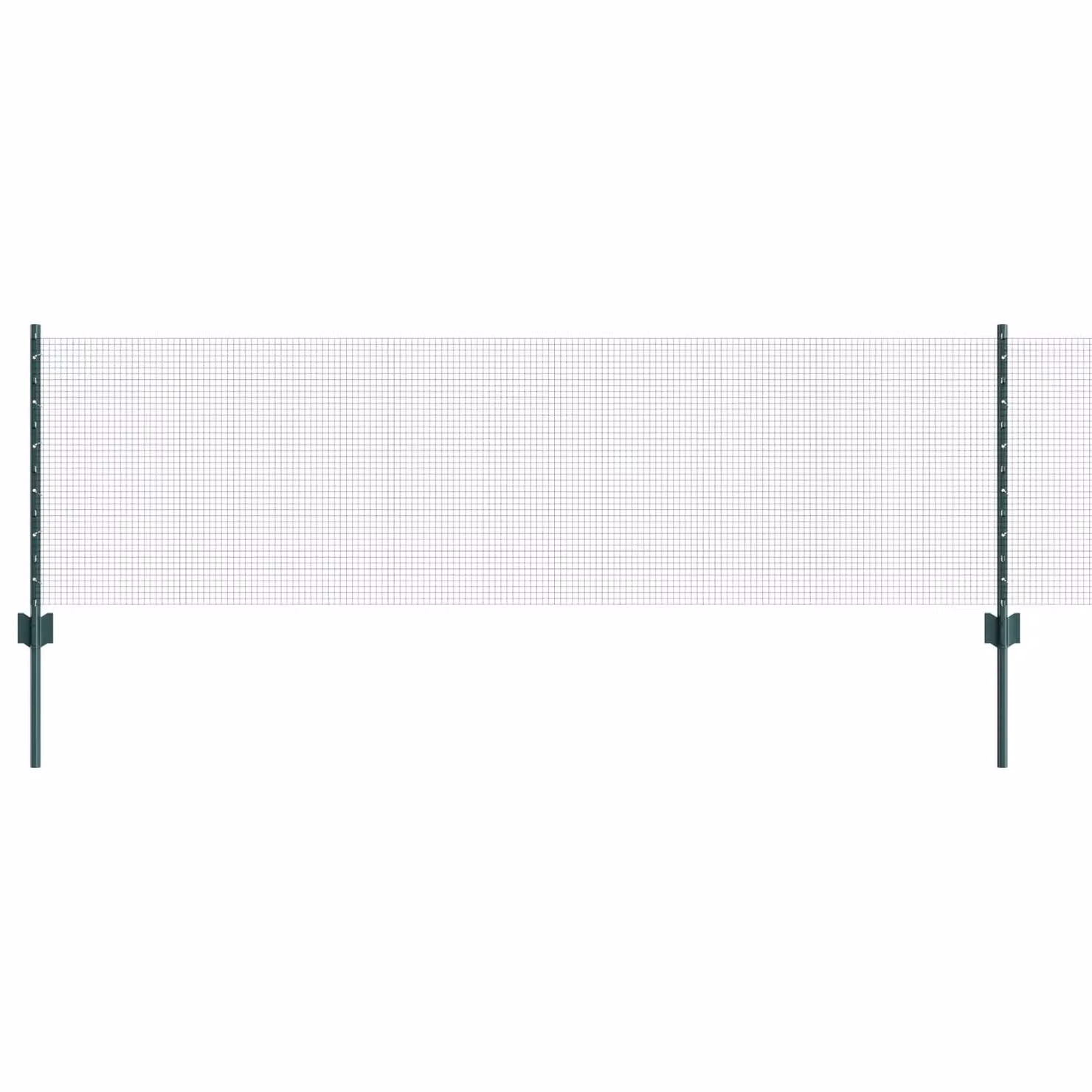Berkfield Home Green Galvanised Steel Welded Wire Fence with 11 U-Profile Posts, W: 0.6 m, L: 25 m – 2