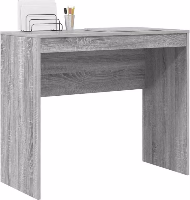Berkfield Home Modern Writing Desk in Grey Sonoma Engineered Wood, W/D/H: 90 x 40 x 76 cm – 1