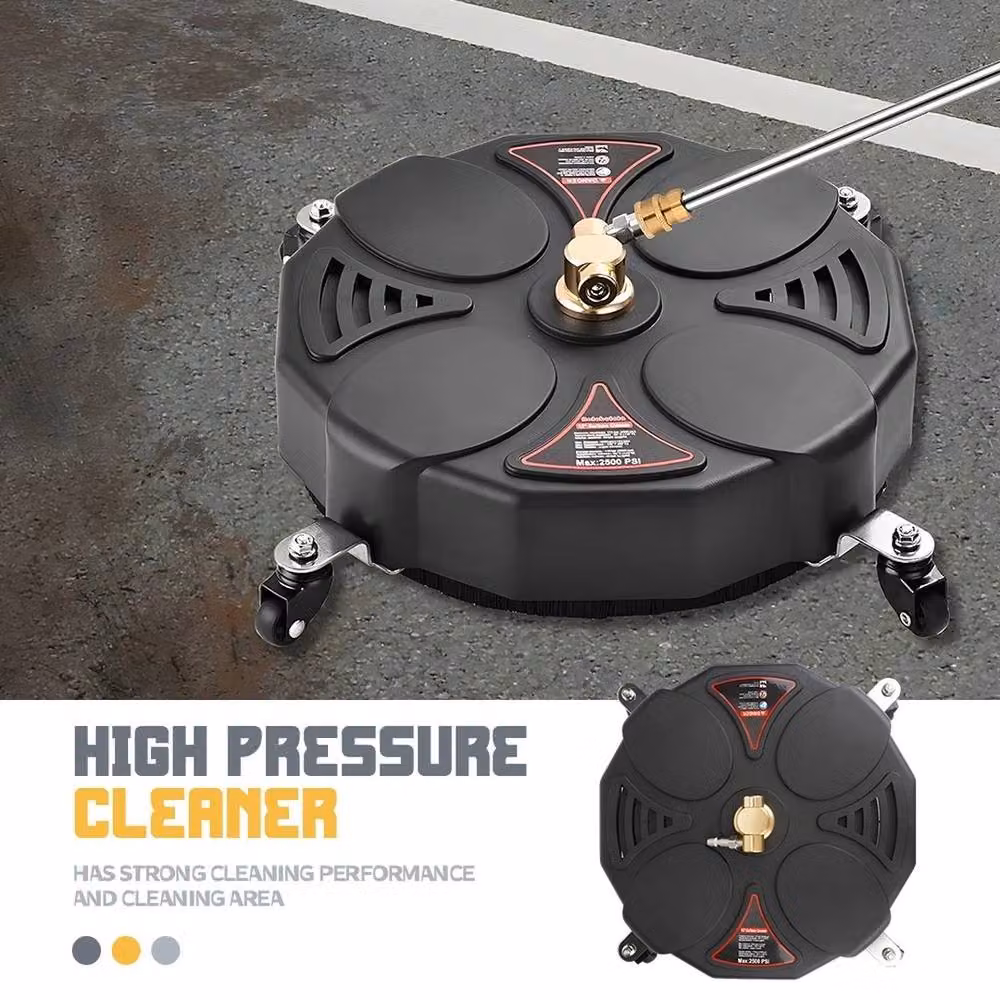 NESTLUNE 13 inch Power Pressure Washer Nozzle Patio Surface Cleaner, Black, W/D/H: 100 x 15 x 15 cm – 4