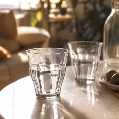 Argon Tableware Set of 12 Transparent Glass Tumbler Glasses, 210 ml – 3