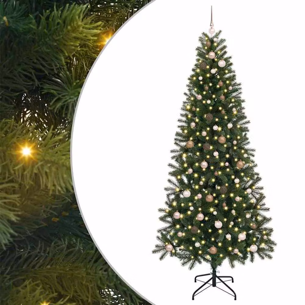 Berkfield Home Artificial Green Christmas Tree with 300 LEDs, Height: 240 cm – 2