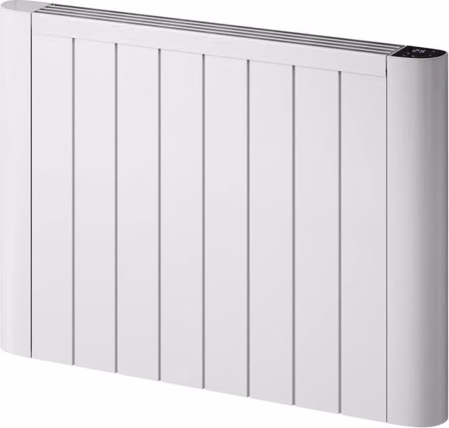 Bathroom Kingdom Serre White Designer Horizontal Aluminium Radiator W: 58 cm, H: 80 cm