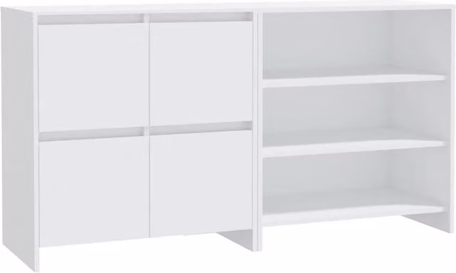 Berkfield Home 2 Piece Modern White Matt Engineered Wood Sideboard – 1
