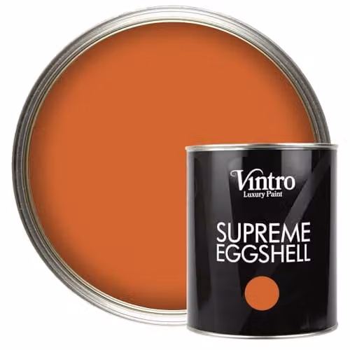 Vintro Thor's Rust Orange and Brown Eggshell Paint for Interior and Exterior Use on Walls, Wood and Trim, 1 Litre