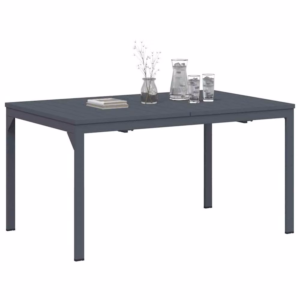 Berkfield Home Extension Tables, Set of 2, Anthracite Grey Metal, W/D/H: 210 x 90 x 73 cm – 3