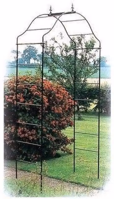 Poppyforge Arcadia Arch Soft Standing Climbing Frame in Black Steel, W: 91.4 cm, D: 48.0 cm, H: 213.4 cm