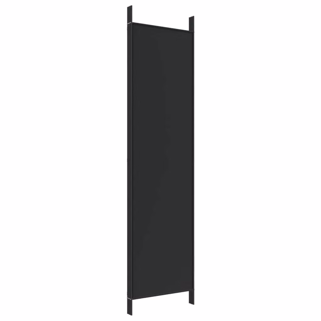 Berkfield Home 4-Panel Room Divider in Black Fabric, W/H: 200 x 200 cm – 5