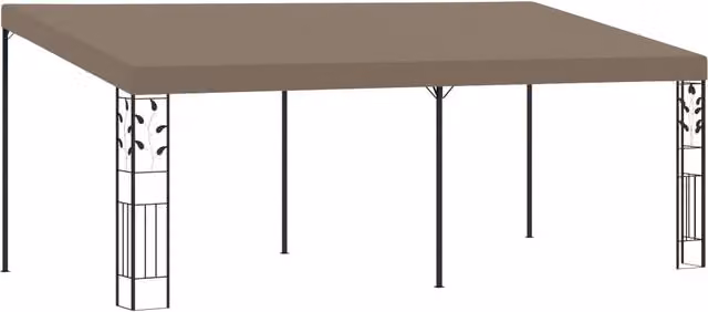Berkfield Home Wall-mounted Gazebo, Beige, W: 6 m, D: 3 m, H: 2.5 m – 1