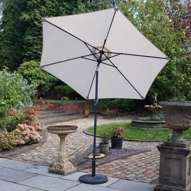 Royalcraft Ivory Crank and Tilt Parasol with Powder Coated Pole, Diameter: 250 cm