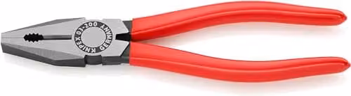 Knipex Combination Pliers with Red Plastic Grip, 200 mm – 1